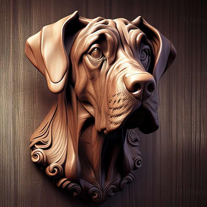 3D model Great Dane dog (STL)